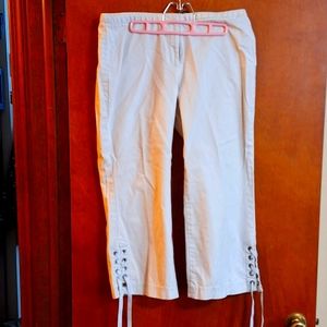 Express Stretch beige capris